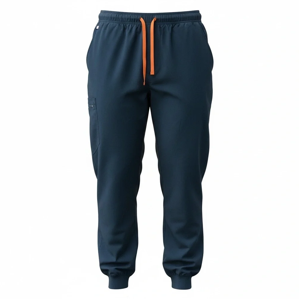 Figs Joggers Zamora Dark teal with Bright Orange Drawstring 4XL
